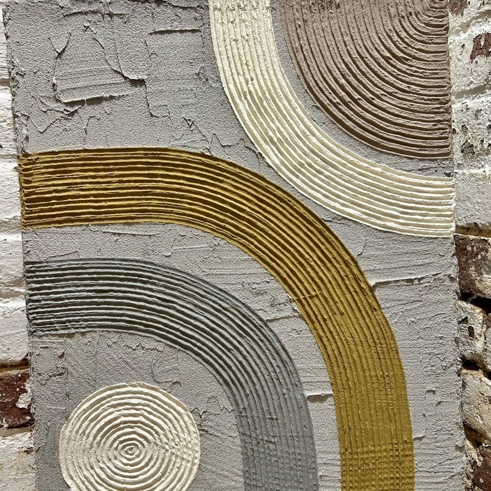 Concrete Geometric Painting on Canvas by Molly Dexter, Seneca Avenue Arts. - Picture 9 of 9